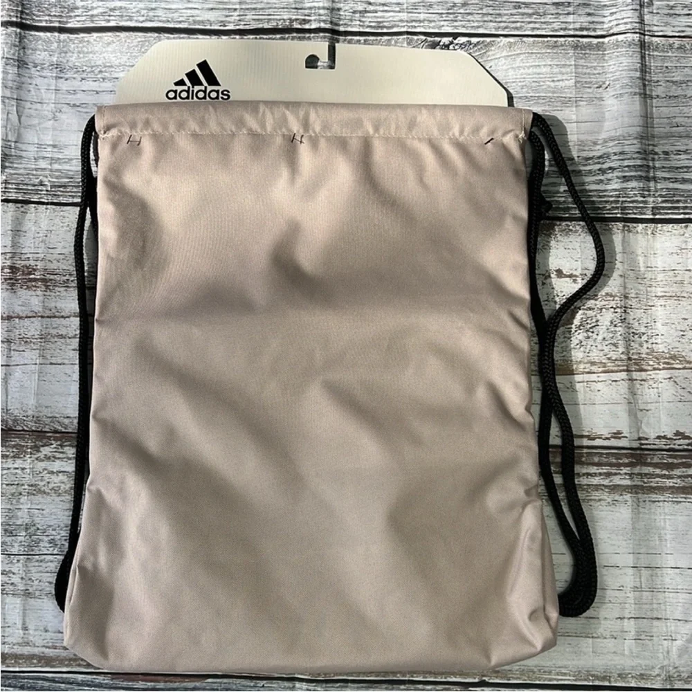 Adidas Classic 3S2 Drawstring Sackpack Wonder Beige and Black with Sporty Design